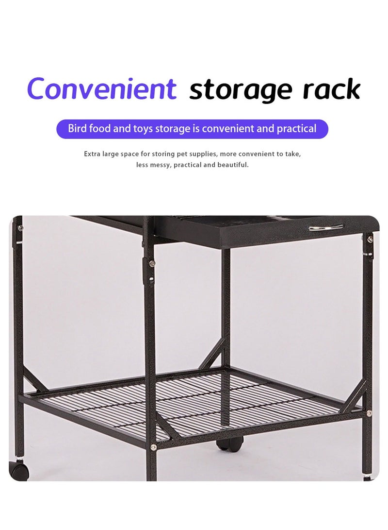 كيدل قفص الطيور بيت الطيور قفص الطيور الببغاء مع الوقوف المتداول للبعوجين اللعب - Image 4